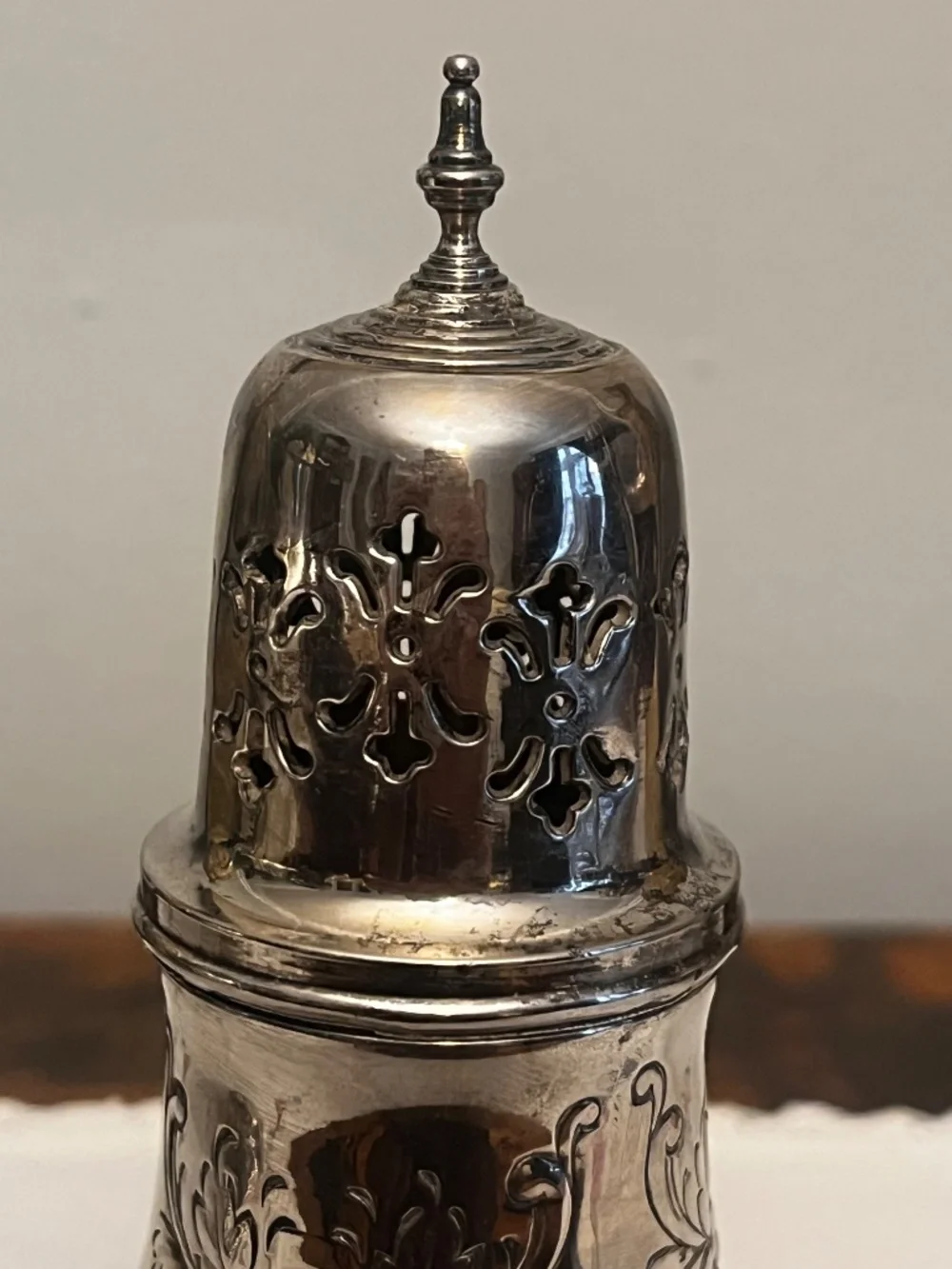 Vintage Primrose Silver Plate Sugar Caster Muffineer – Ornate Floral Pierced Top